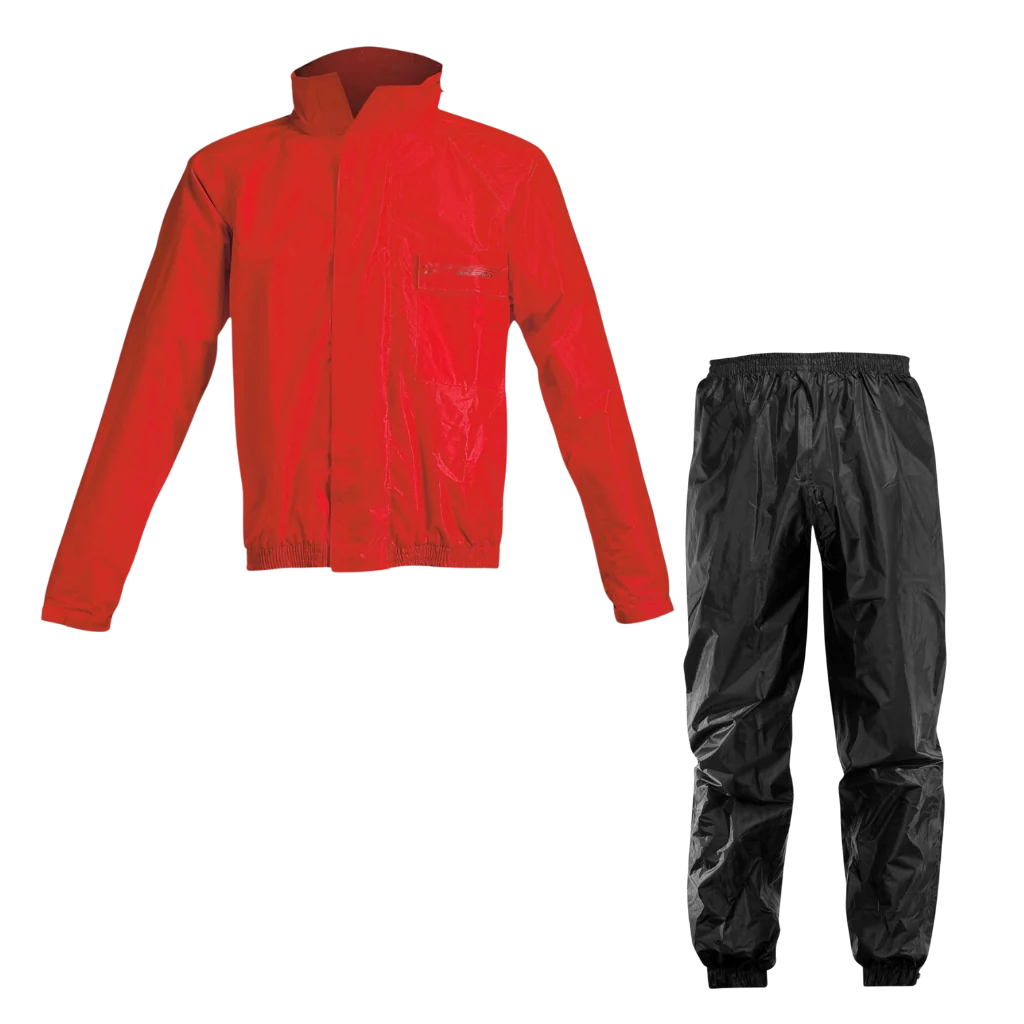 Acerbis Waterproof Rain Suit Set - Red Black